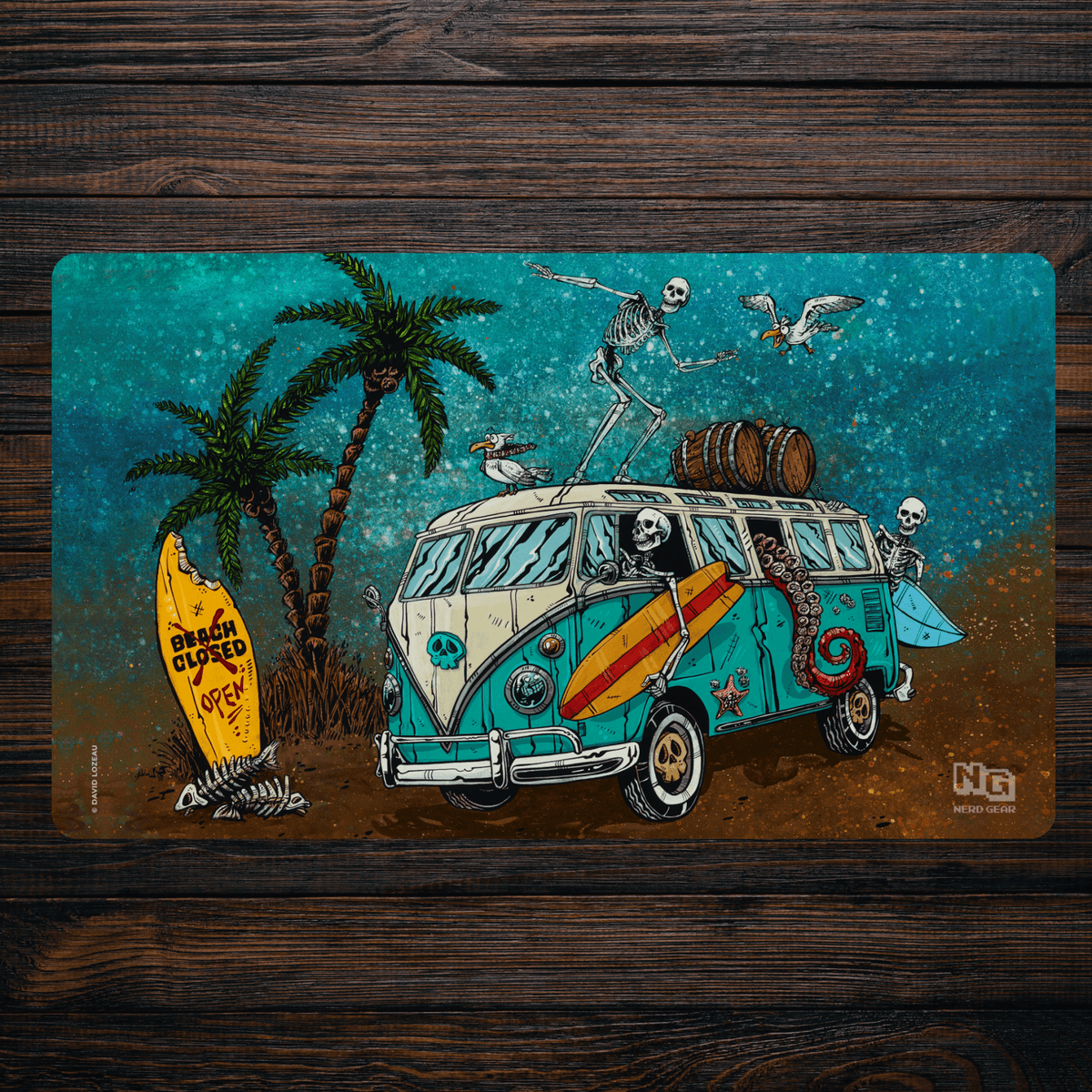 Beach Break - David Lozeau - Premium TCG Playmat - MTO - Nerd Gear Gaming Inc.