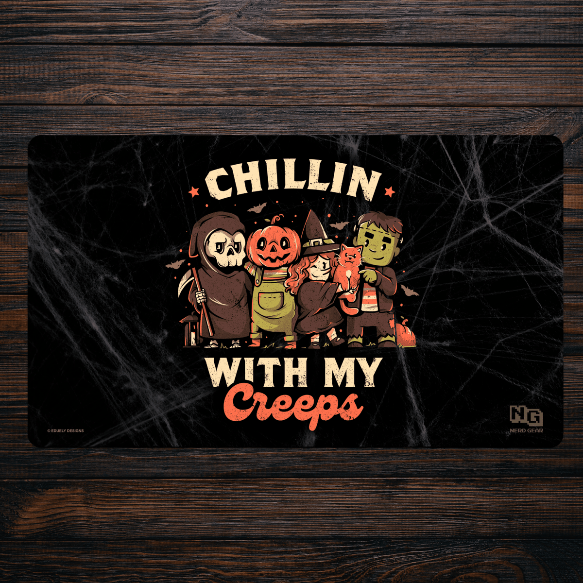 Chillin With My Creeps - EduEly Designs - Premium TCG Playmat - MTO - Nerd Gear Gaming Inc.