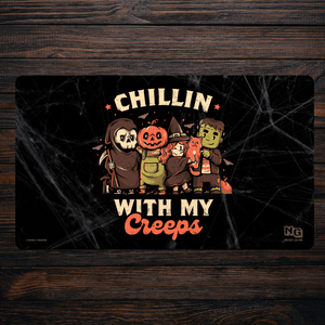 Chillin With My Creeps - EduEly Designs - Premium TCG Playmat - MTO - Nerd Gear Gaming Inc.