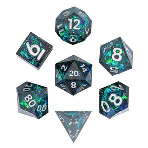 Galaxy Rift – 7pc Handmade Sharp Edge Resin Dice Set - Nerd Gear Gaming Inc.