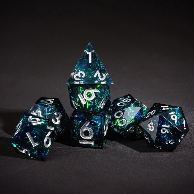 Galaxy Rift – 7pc Handmade Sharp Edge Resin Dice Set - Nerd Gear Gaming Inc.