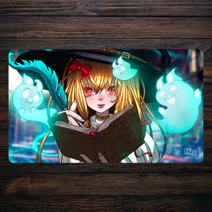 Ghost-Cat Grimoire - Premium TCG Playmat - MTO - Nerd Gear Gaming Inc.