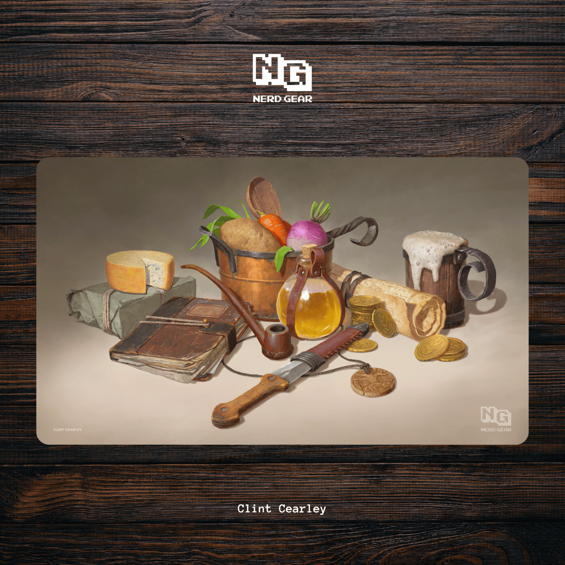 Halfling Adventure - Clint Cearley - Premium TCG Playmat - MTO - Nerd Gear Gaming Inc.