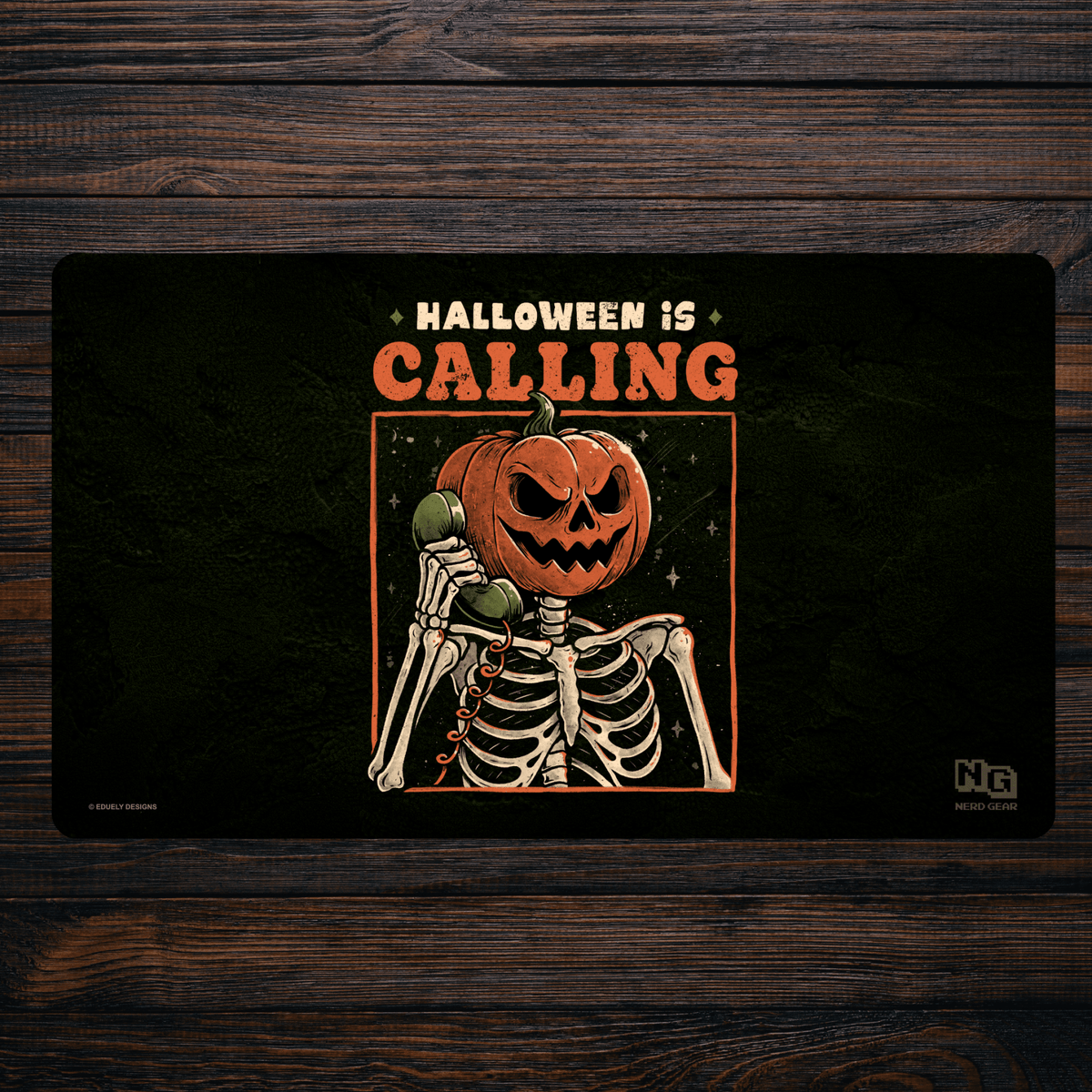 Halloween Is Calling - EduEly Designs - Premium TCG Playmat - MTO - Nerd Gear Gaming Inc.