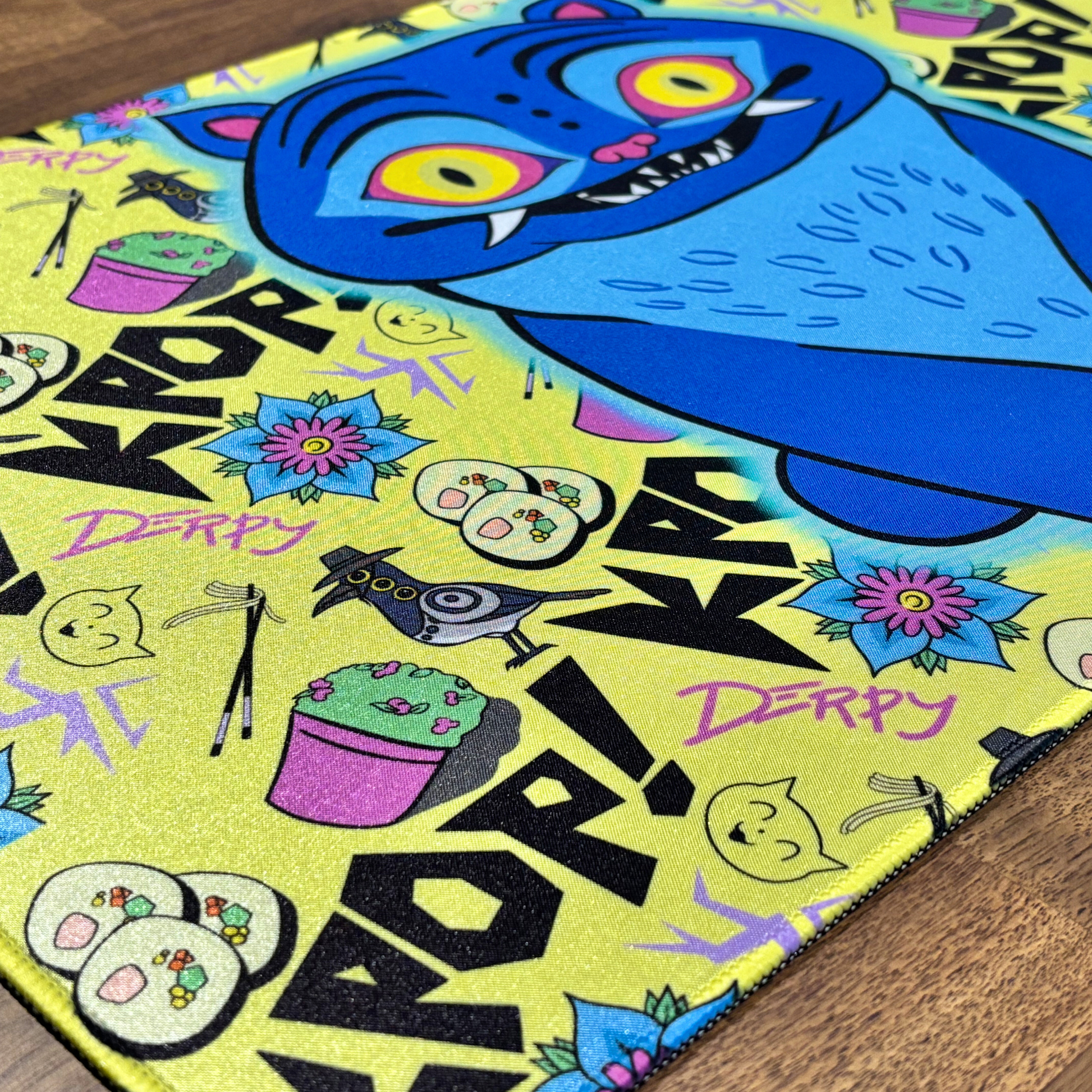 KPOP Derpy Cat - Premium TCG Playmat - MTO - Nerd Gear Gaming Inc.