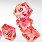 Premium Colored Pink / Orange – 7pc Handmade Sharp Edge Resin Dice Set - Nerd Gear Gaming Inc.