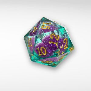 Siren's Quicksand – 7pc Handmade Sharp Edge Resin Dice Set - Nerd Gear Gaming Inc.