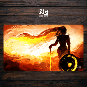 Solstice Valkyrie - Premium TCG Playmat - MTO - Nerd Gear Gaming Inc.
