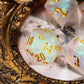 The Aurora Mist – 7pc Handmade Frosted Dice Set - Nerd Gear Gaming Inc.