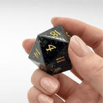 The Obsidian Fissure — 35mm Oversized Glass D20 - Nerd Gear Gaming Inc.
