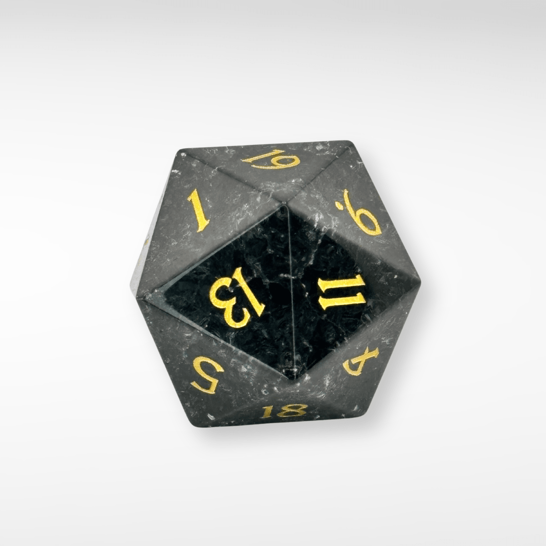 The Obsidian Fissure — 35mm Oversized Glass D20 - Nerd Gear Gaming Inc.