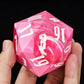 The Potion of Charm – 55mm Pink Acrylic Swirl D20 Dice - Nerd Gear Gaming Inc.