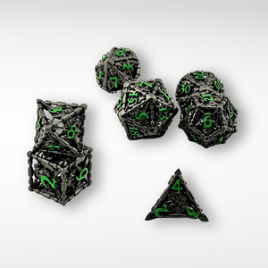 The Reaper – 7pc Hollow Metal Dice Set - Nerd Gear Gaming Inc.