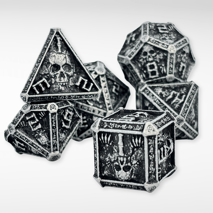 The Wizards Tomb - 7pc Solid Metal Dice Set - Nerd Gear Gaming Inc.