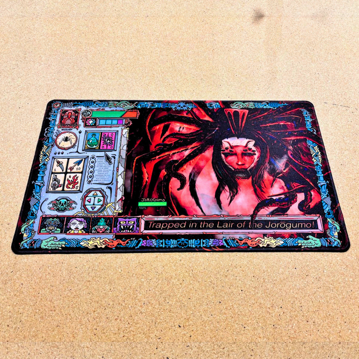 Trapped in the Lair of the Jorōgumo! - Premium TCG Playmat - MTO - Nerd Gear Gaming Inc.