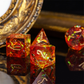 Wildfire Core – 7pc Sharp Edge Resin Dice Set - Nerd Gear Gaming Inc.